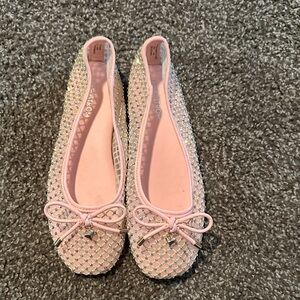 Nordstrom Pink and White Kids Dress Shoes with Bow